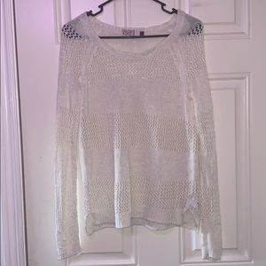 See through long sleeve sweater